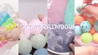 slime video original sound, soft rainbow slime!! relaxing video before bed😄