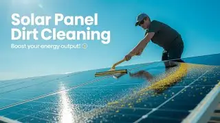 Solar Panel Dirt Cleaning | Boosting Energy Efficiency ☀️🧼