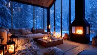 Cozy Fireplace Cabin Jazz ❄️ Feel-Good Instrumentals for Winter Night 3