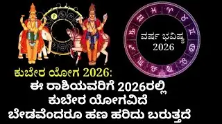 Kubera Yoga 2026: Which Zodiac Signs Get Massive Luck & Wealth in 2026 | Kannada Astrology