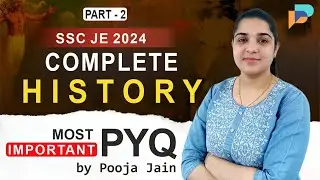 SSC CGL 2024 | SSC JE History Previous Year Questions | SSC JE History Class By Pooja Maam