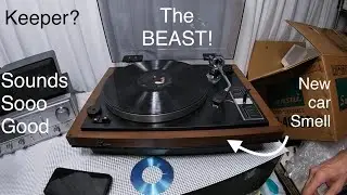 AMAZING Sansui SR-4050C Manual Turntable - This thing is a BEAST! Love this dude!