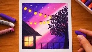 Oil Pastel Drawing Tutorial for Beginners | Simple & Beautiful Art #Shorts
