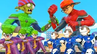 Fierce Battle Between Zombie Army And Nick Spiderman - Tani Hero | Scary Teacher 3D Unicorn Film