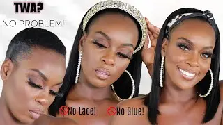 #headbandwig No Weave Needed! Natural Headband Wig On Short Hair |Royalme