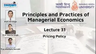 Lecture 31 : Pricing Policy - I