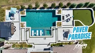Paver Paradise Pool Design | Custom Pool with Elegant Paver Decking by Foley Pools