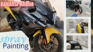 how to spray paint bike parts // spray paint kaise kare bike pe /sports bike ko paint kaise kare new