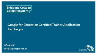 #GoogleET 2019 Certified Trainer Application Video