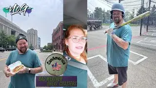 By car through DETROIT 8 Mile, roller coaster & Coney Dogs - Vlog between film set & Greek Town