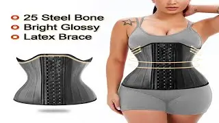 25 steel bones latex waist trainer