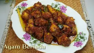 Ayam Berlada | resipi lauk mudah, tapi sedap menambah nasi