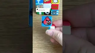 How to draw Angry Birds on the Rubik's Cube?#diy #art #rubikscube #angrybirds #trending