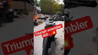 Triumph scrambler 400 x upright handle bar setup🏍️ #trending #viralvideo #bikerlifestyle #shorts #4k