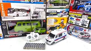Unboxing Rc Ambulance First aid Car, City Bus Rescue, Rc Classic Car, Electric Police Car