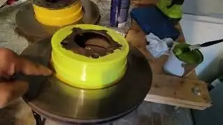 E60 Caliper Repaint Acid Green