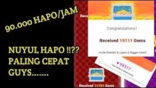 Dapat 90.000 Gems per Jam !!?? Cara Aman Nuyul Gems Di Aplikasi Hapo !!!