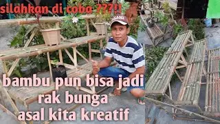 cara bikin rak bunga dari bambu yang baik dan benar
