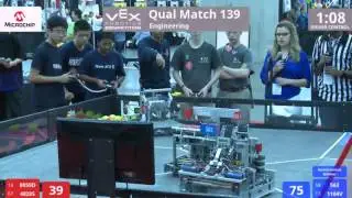 VEX Worlds 2016 - VRC High School - Engineering - Qual 139 (8059D 4828S) 244 vs 237 (563 1104V)