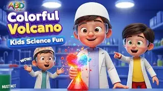 Ahmed, Ali aur Bilal ka Colorful Volcano 🌋 | Fun Science Experiment | ABD KIDS