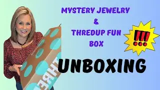 MYSTERY UNBOXING ThredUp Fun Box & Part 2 of Jewelry Box #unboxing #threduprescuebox #mystery