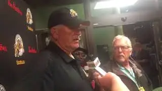 Ticats head coach June Jones post game after beating Eskimos 38-21