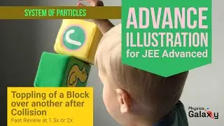 Adv Illustration – Toppling of a Block over another after Collision | System of Particles #41| JEE