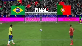 Portugal vs Brazil Full Penalty Shootout | Neymar Jr vs Ronaldo | eFootball Gameplay