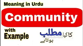 Community meaning in Urdu/Hindi | Community ka matlab Kya hota hai |What is the meaning of Community
