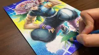 Убийца демонов | Самурай | Раскраска карандашами манга из Demon Slayer