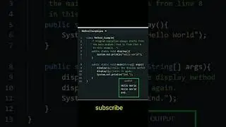 simple Java program calling a method 