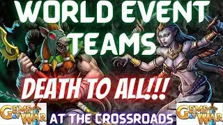 SUPER FAST World Event Teams | Gems of War At the Crossroads Guide & 3 Teams Hi/Mid/Low