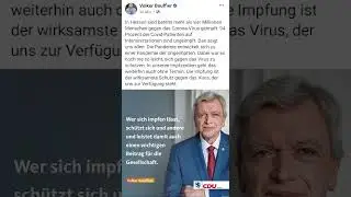 2021 Volker Bouffier erkl&auml;rt: Wer sich impfen l&auml;sst, sch&uuml;tzt sich und andere und leistet damit...