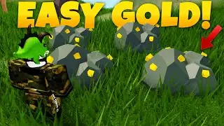 EASIEST Way of getting GOLD in Roblox Skyblock (Very Easy)