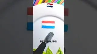 Final color reveal! 🇳🇱 Mixing Netherland flag colors! 🎨🔥 #claymixing #flagcolors #colorreveal #flag