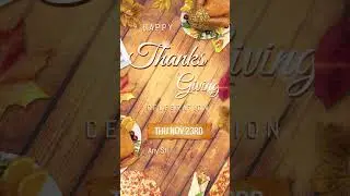 Free Thanksgiving Party Flyer Video Template (Customizable) - FlexClip