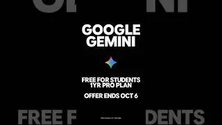 Students get a FREE 1-year Pro plan: Gemini 2.5 Pro, 2TB storage & more. Terms apply.