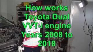 How works Toyota Corolla Dual VVT-i engine years 2008 to 2018