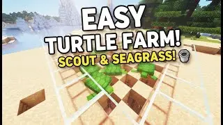 EASY Minecraft Turtle Farm!😀 (Scutes & Seagrass)#MinecraftTutorial #MinecraftFarm #