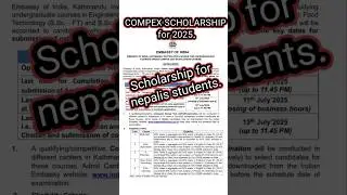 Compex scholarship 2025 now open. Scholarship for nepalis students.#studyinindia  #compexscholarship