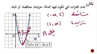 تحديد فترات التزايد والتناقص - القيم القصوى ومتوسط معدل التغير- الصف الثالث الثانوي - أ.سها الدريويش