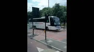 A National Express Caetano Levante III in Manchester on route 173 to Blackpool.