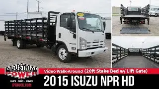 20ft Stake Bed Isuzu NPR HR - Flatbed Truck Dallas