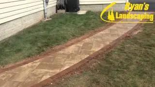 New Oxford Adams County Travertine Walkway Hardscape by Ryan's Landscaping Pa