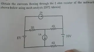 Mesh analysis with steps explained and problems solved with explanation (supermesh related problem)