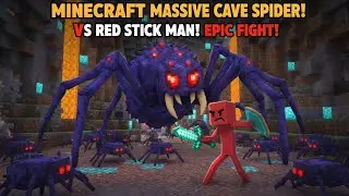 Red stickman v/s big cave spider boss fight ⚔️🔥
