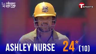 Ashley Nurse 's amazing batting against the Triton's, 24 off 10 at a strike rate of 240 🔥