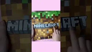 giant minecraft blind bag! 🤎💚 #minecraft #gaming #diy #craft #papercraft #blindbag #asmr #shorts