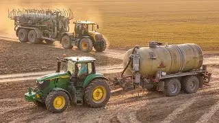 První Jarní výjezd do pole  |JCB Fastrac 4220 + Wienhoff |Aplikace Kejdy |Nový John Deere 6M 180