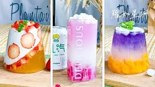 6 Awesome Making Drink Ideas | Aesthetic Drinks | DIY Homemade | Oddly Satisfying Video | Cafe Vlog